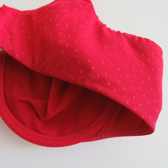 WACOAL Back Appeal Mesh Bra in Barbados Cherry Retro Pinup - Size 38C - Picture 11 of 13